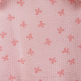 Infant Girls Knit Seersucker Top & Pant Set | Pink Bow Print