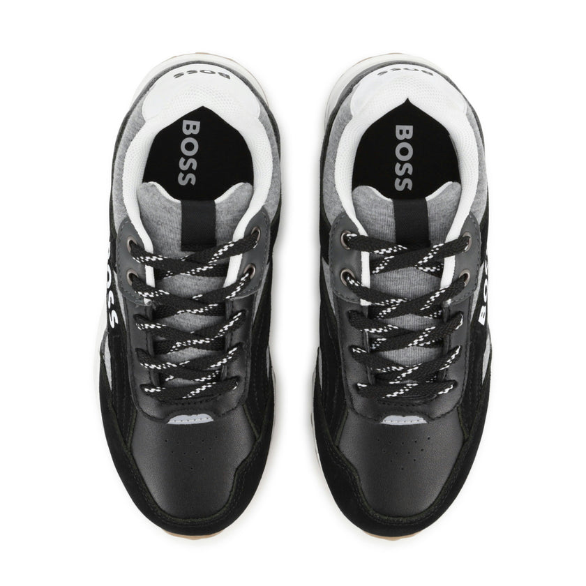 Black Branded Athletic Sneakers