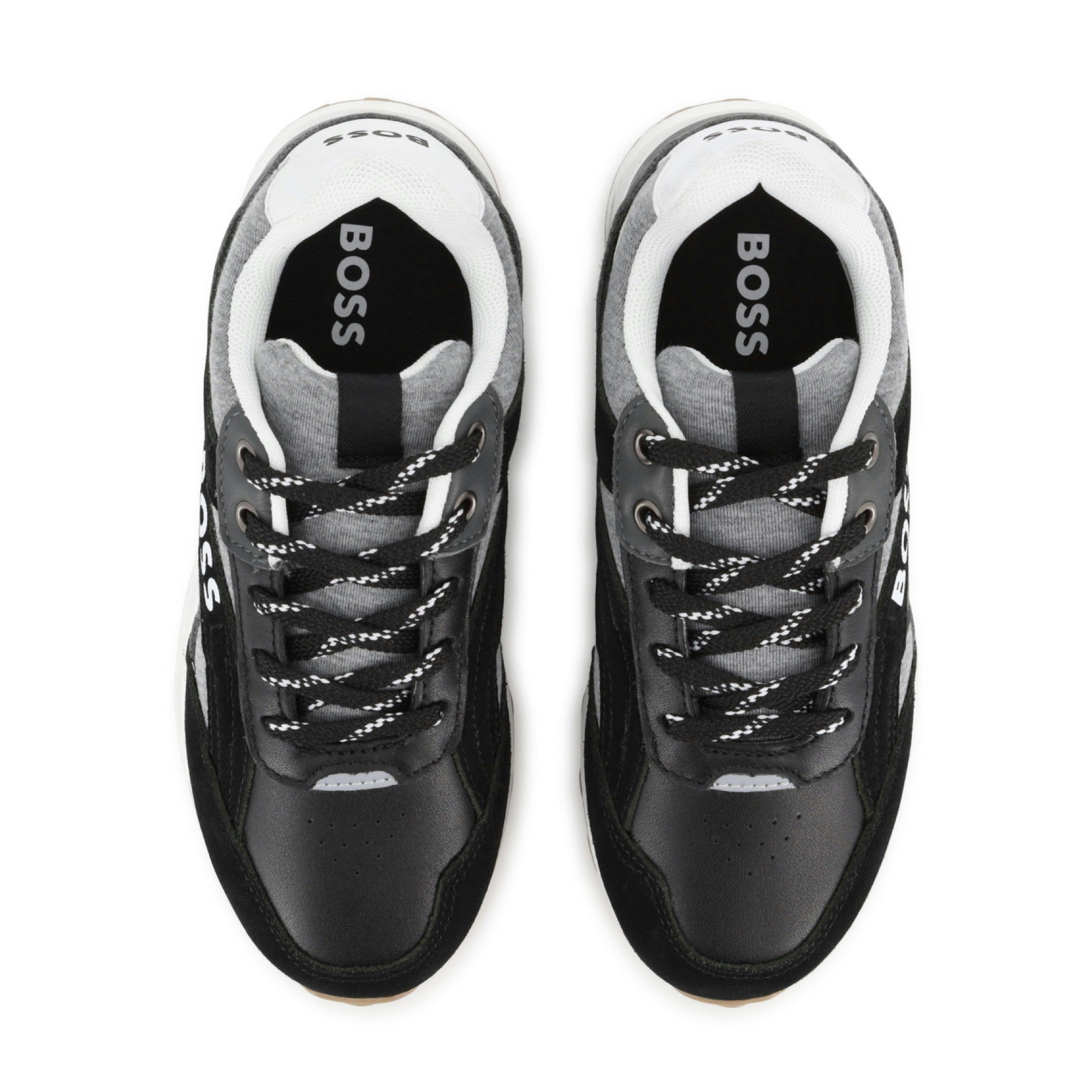 Black Branded Athletic Sneakers
