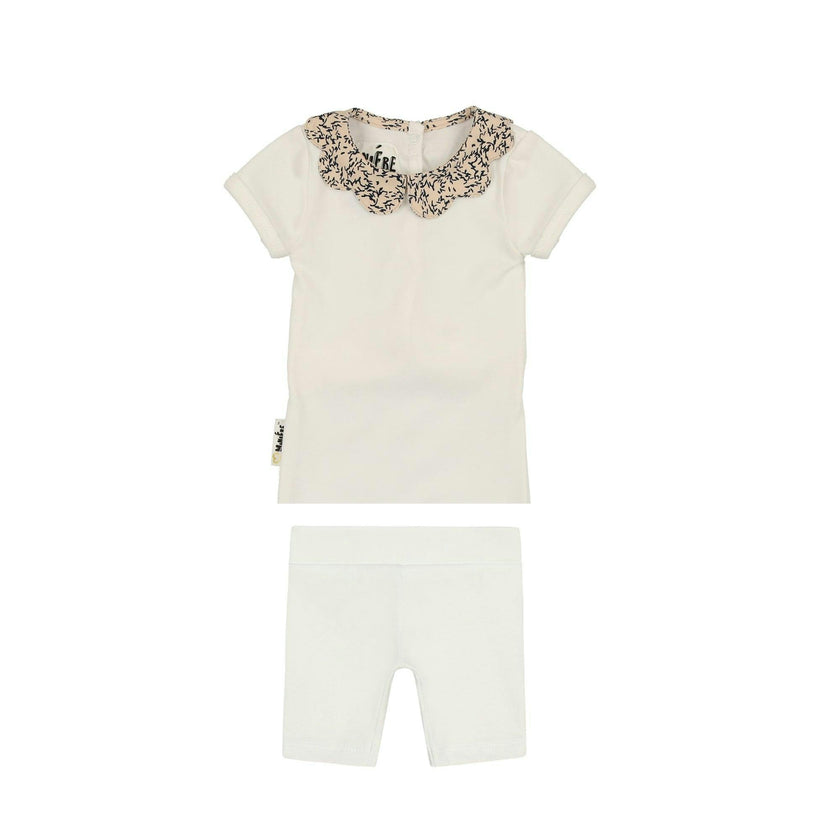 Scalloped Collar Two Piece Set