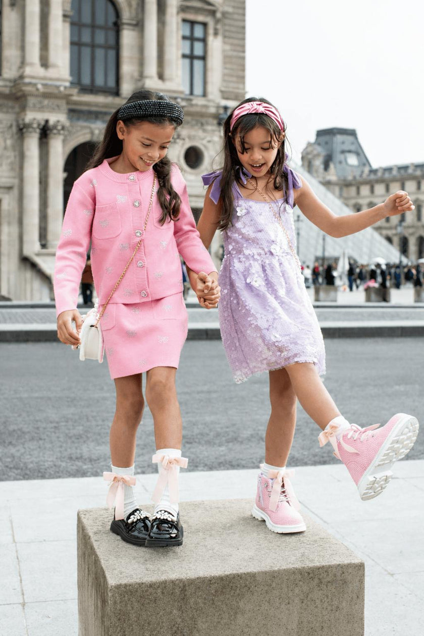 Lavender Daisy Sequin Dress