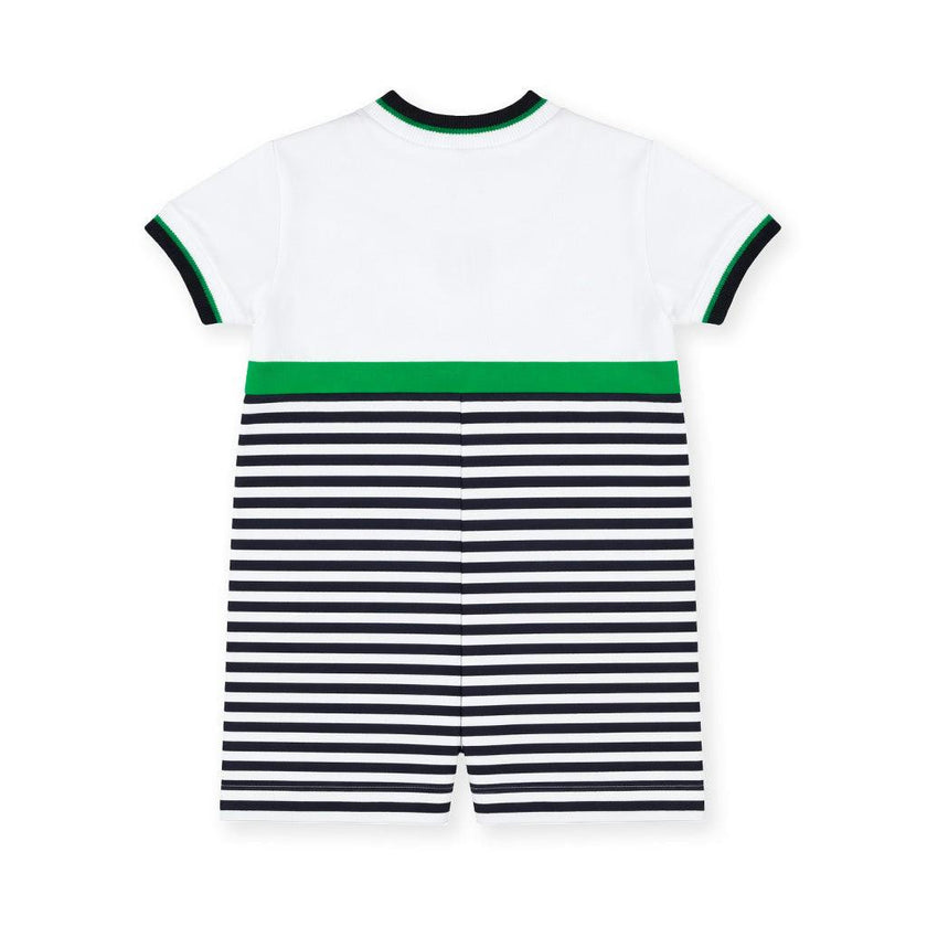 Stripe Knit Shortall with Tennis Rackets