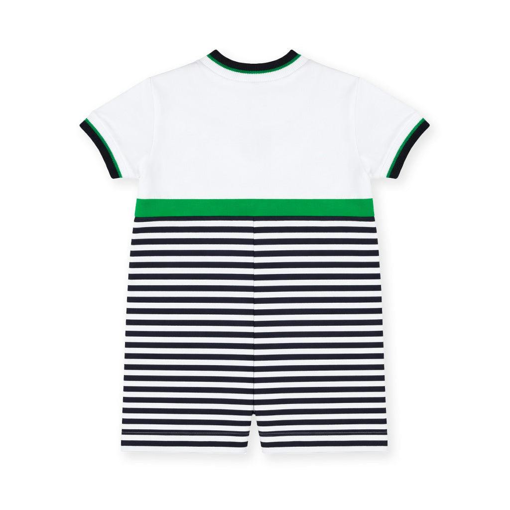 Stripe Knit Shortall with Tennis Rackets