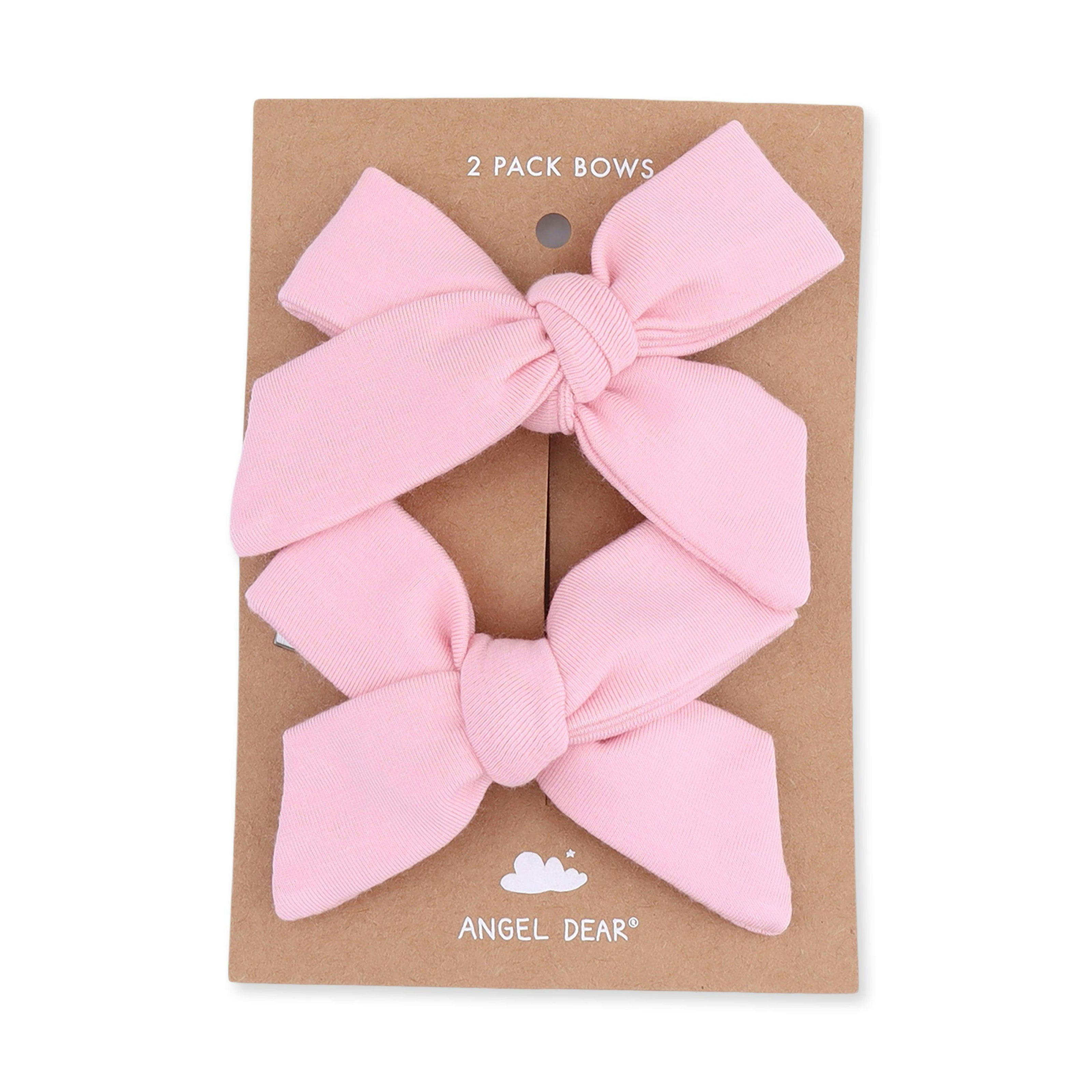 Solid Candy Pink - 2 Pack Bow Clips