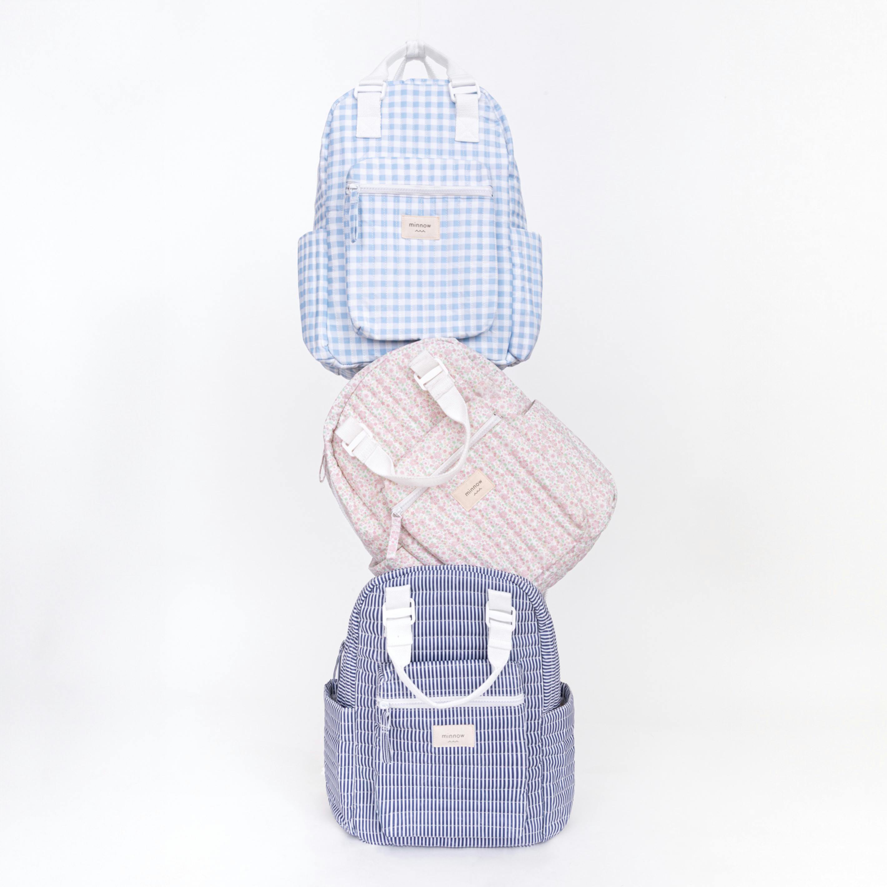 Navy Stripe Everyday Coated Backpack