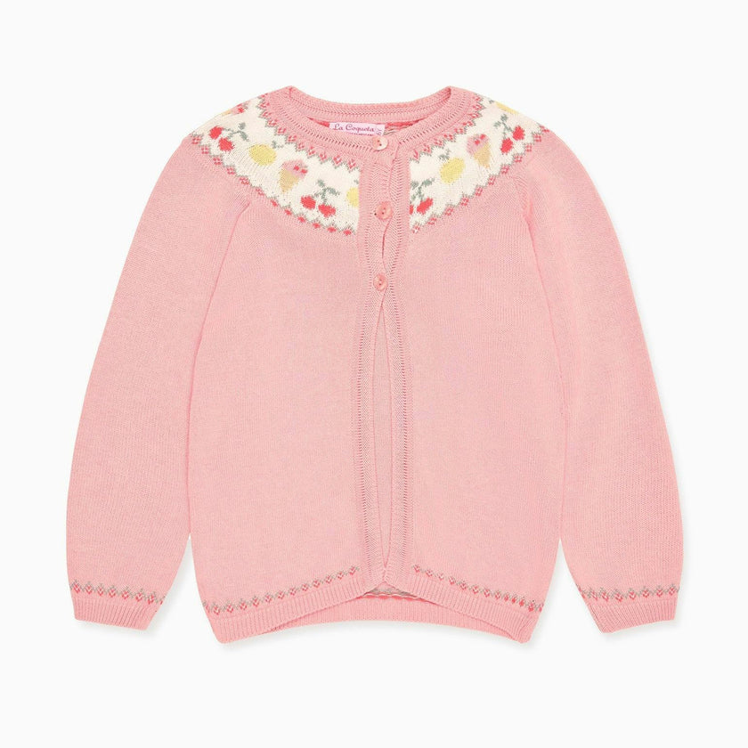 Dusty Pink Helado Cotton Girl Cardigan