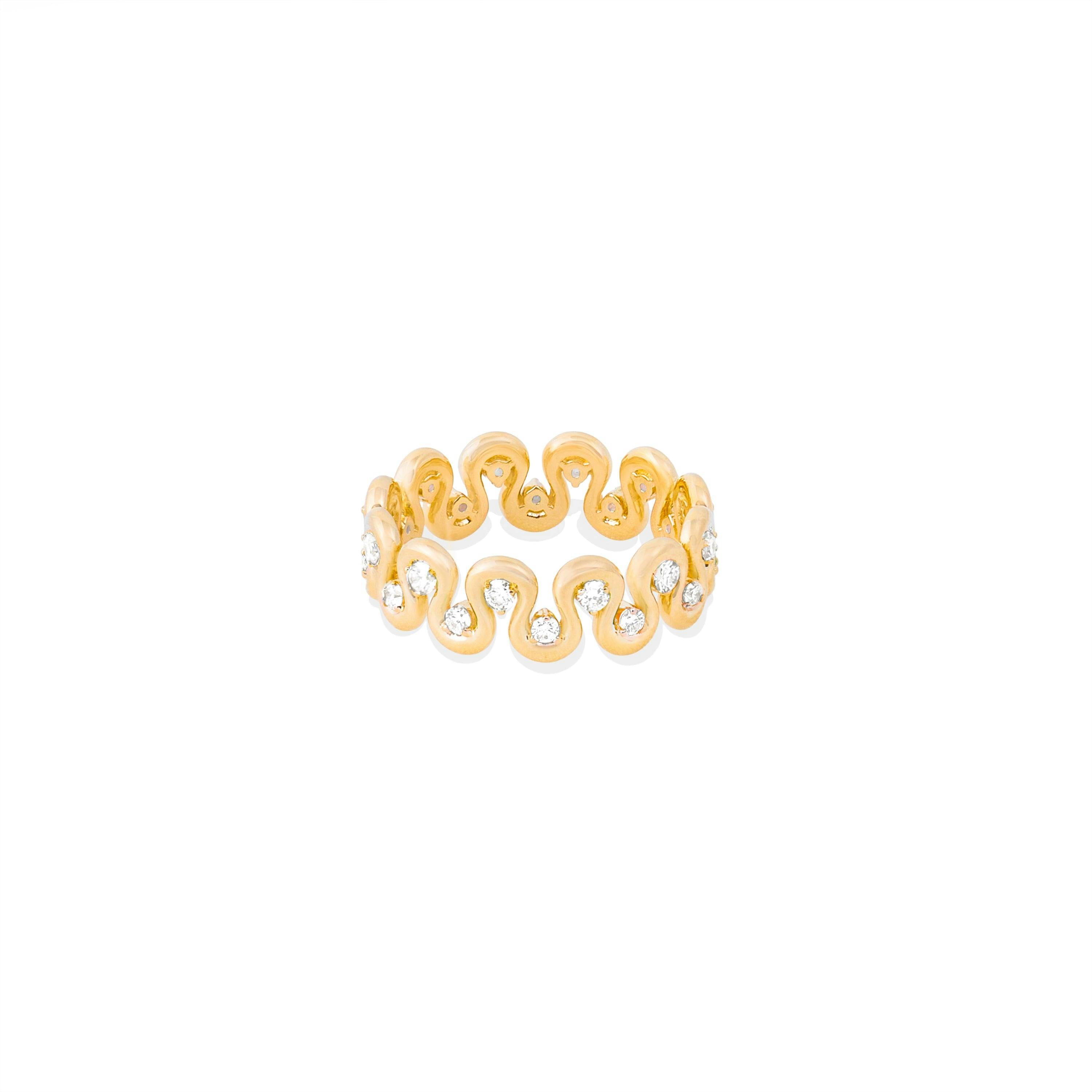 Found Squiggle Ring - Diamond