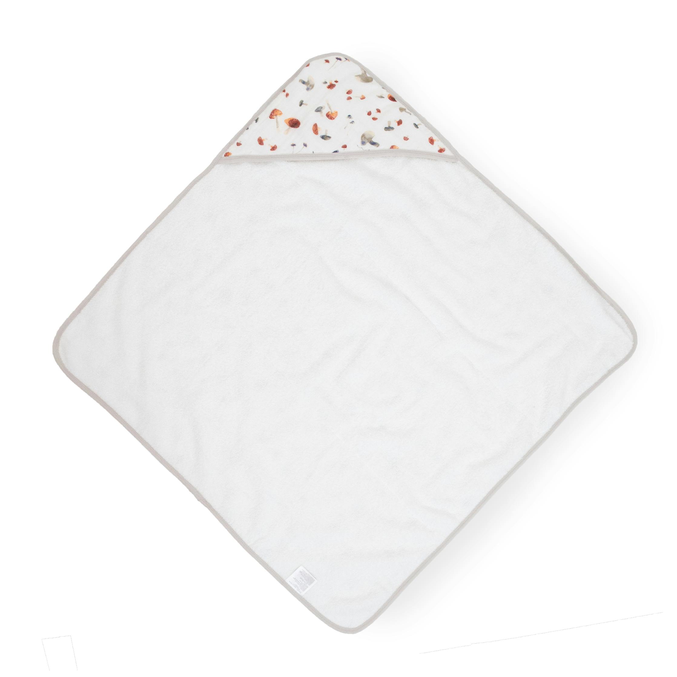 Infant Hooded Towel - Mushrooms
