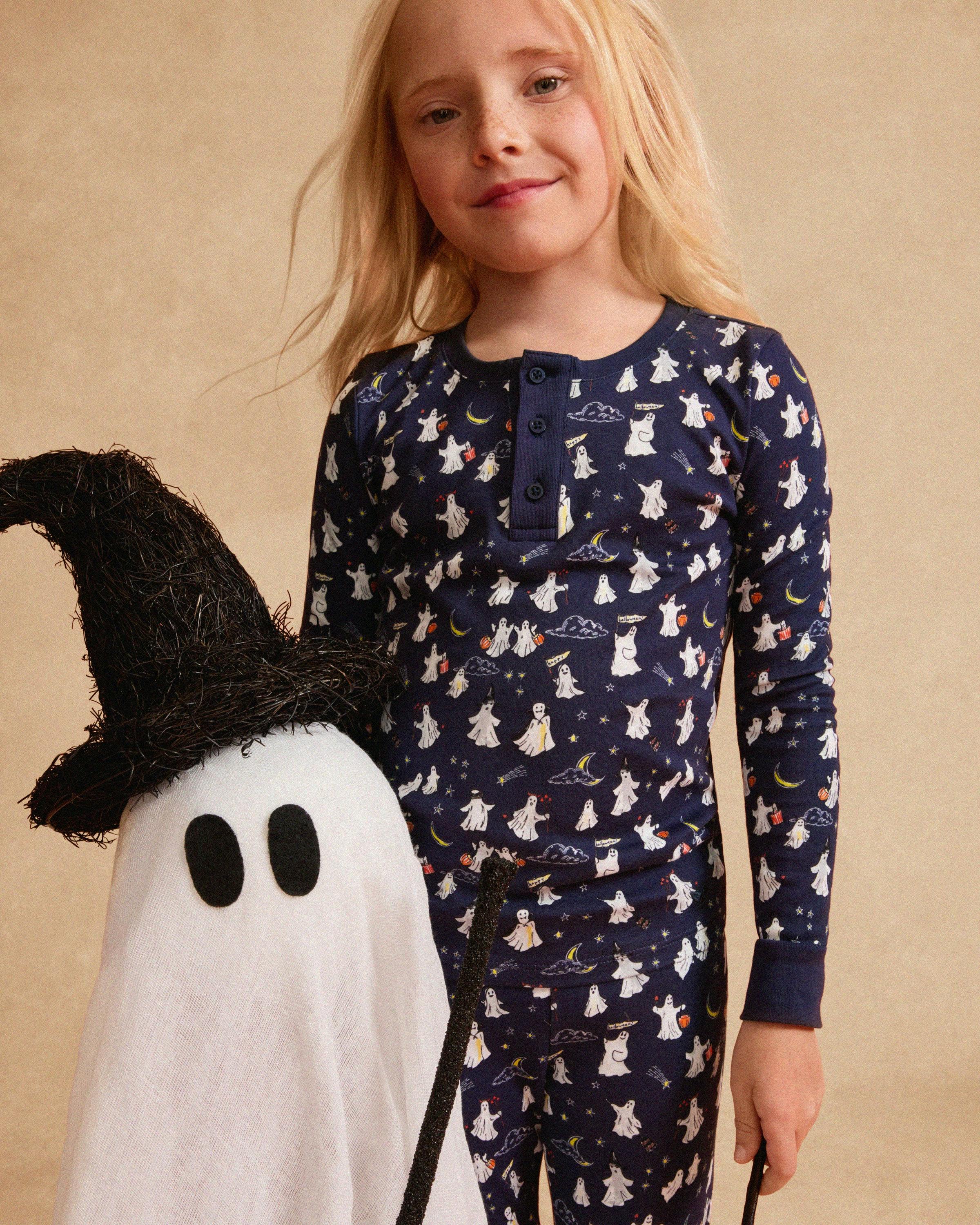 Kid's Pima Snug Fit Pajama Set in Spooky Slumber