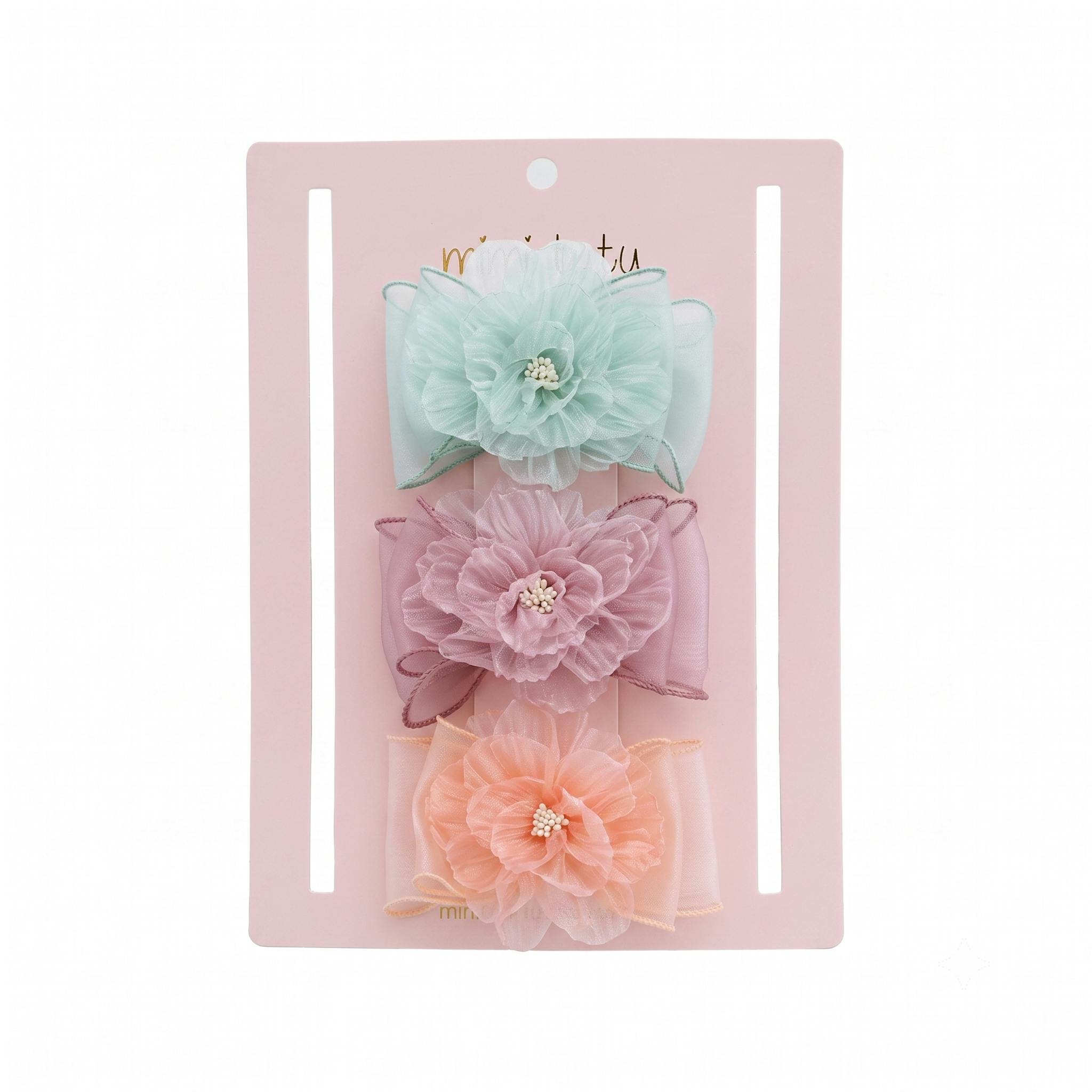 Multicolor Flower Hair Clip Set