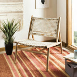 Bandelier Leather Weave Accent Chair