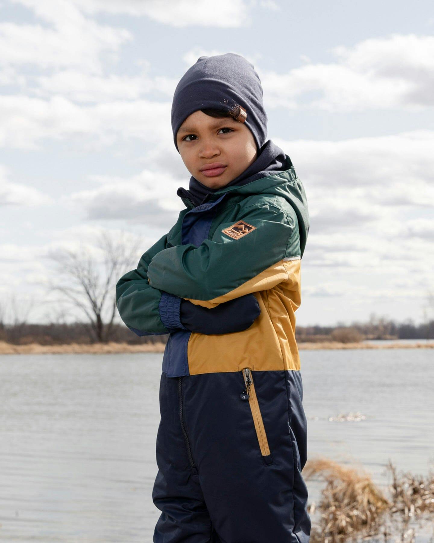 Stretch Jersey Beanie Navy Blue