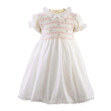 Swiss Dot Hand-Smocked Dress And Bloomers