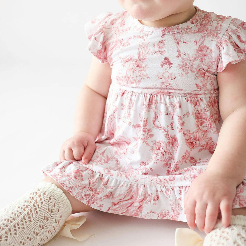 Antoinette Ruffled Twirl Bodysuit Dress