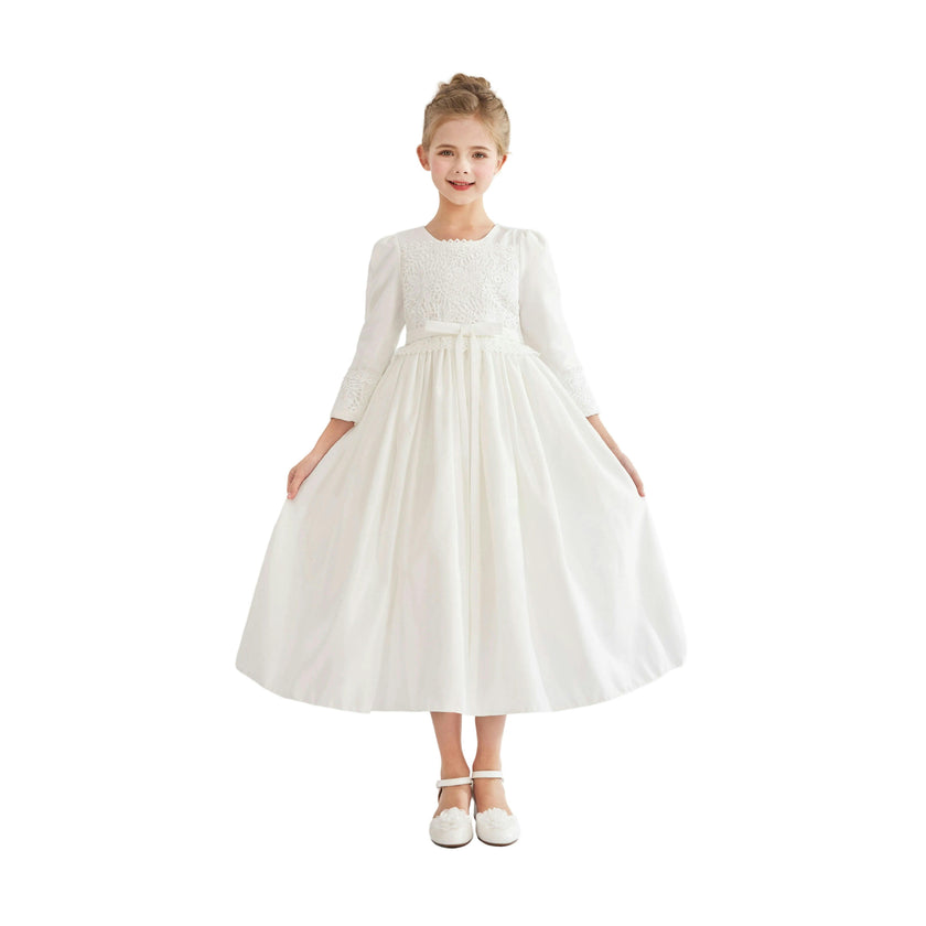 White Marindel Lace & Tulle Dress