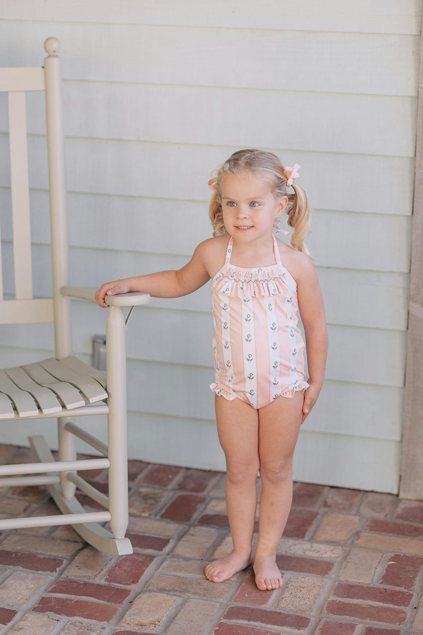 Virginia Halter in Calico Stripe