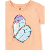 Shimmery Graphic Tee, Red