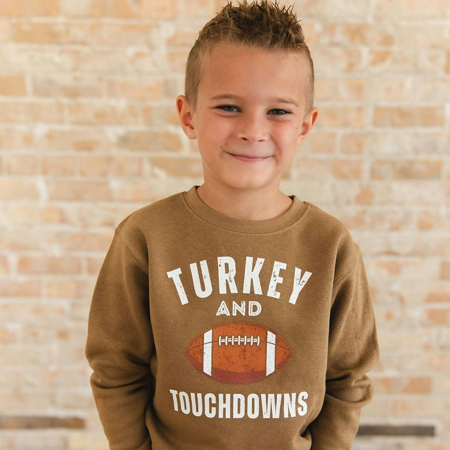 Turkey and Touchdowns Thanksgiving Sweatshirt