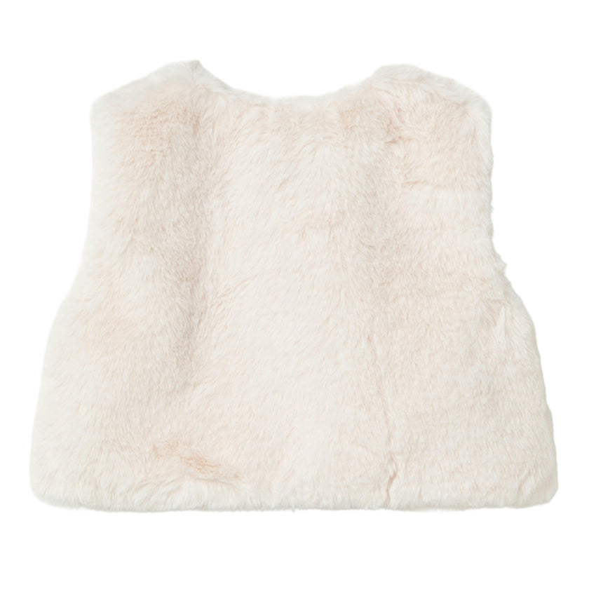 White Faux Fur Vest