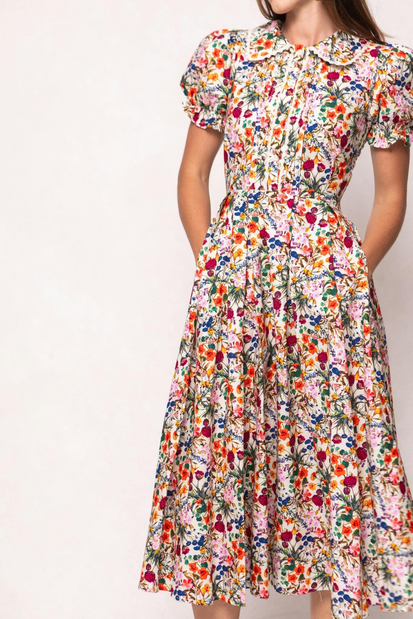 Sophia Dress in Multicolor Floral