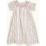 Dress Cherry Hand-Smocked Roses Farandole, Florals