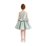 Green Oriana Peplum Sculpted Rose Dress