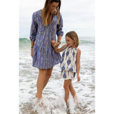 Colette Girls Top and Short Set La Creme Ikat, Cream