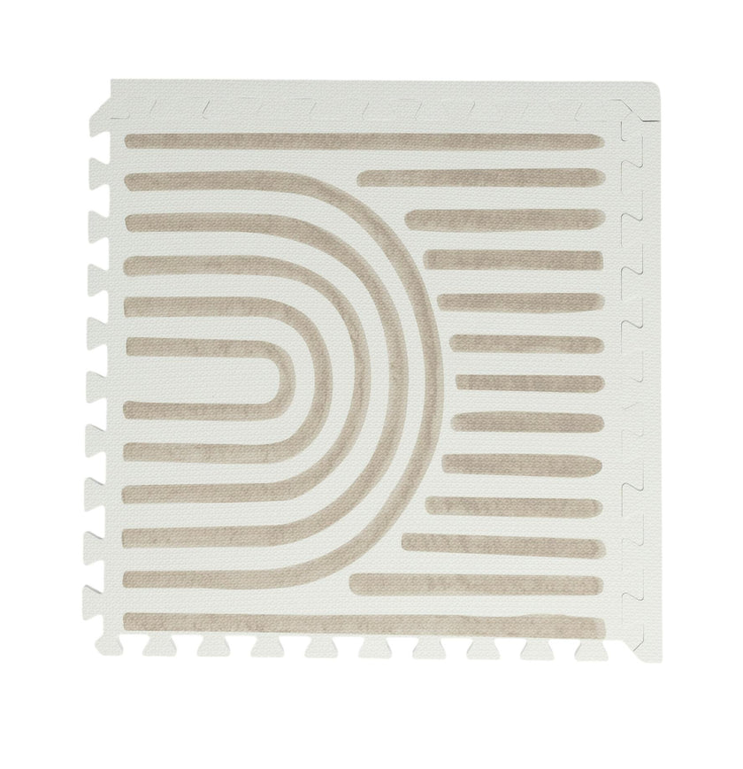 Premium Foam Haven Playmat | Linear, Putty | Toddlekind