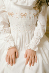 MARIE ANTOINETTE WHITE SMOCKED DRESS
