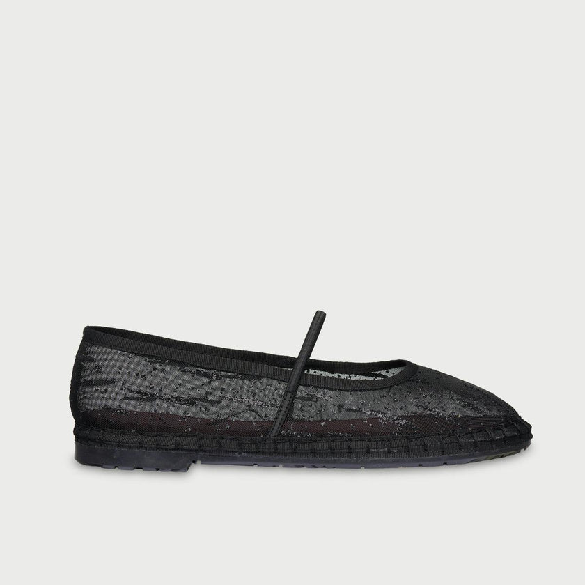 Celie Glitter Mesh Black