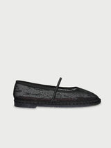 Celie Glitter Mesh Black