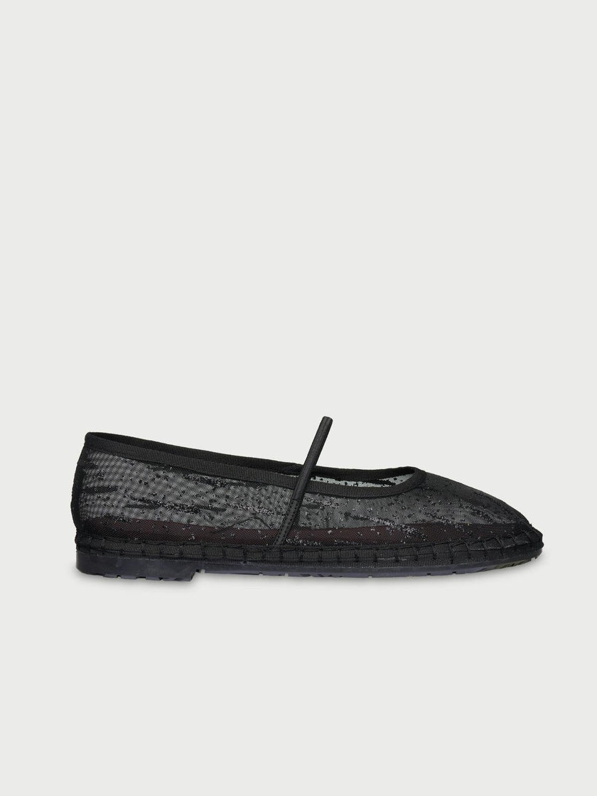 Celie Glitter Mesh Black