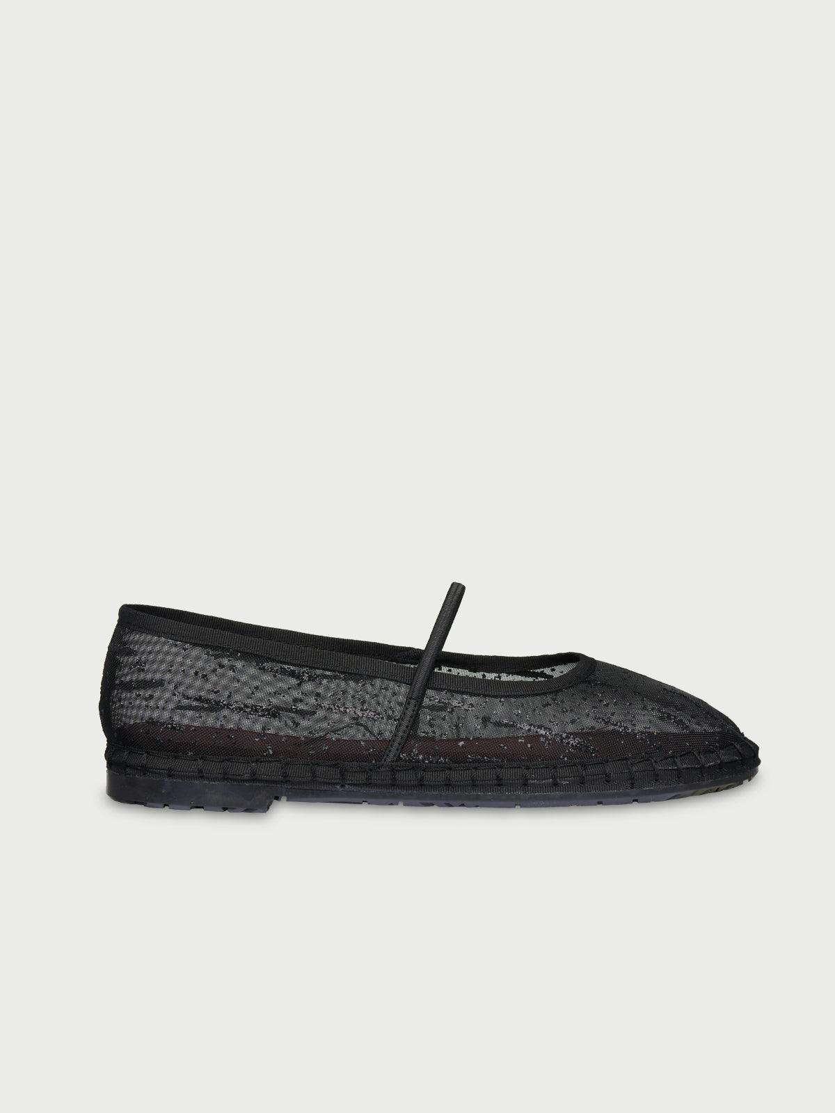 Celie Glitter Mesh Black