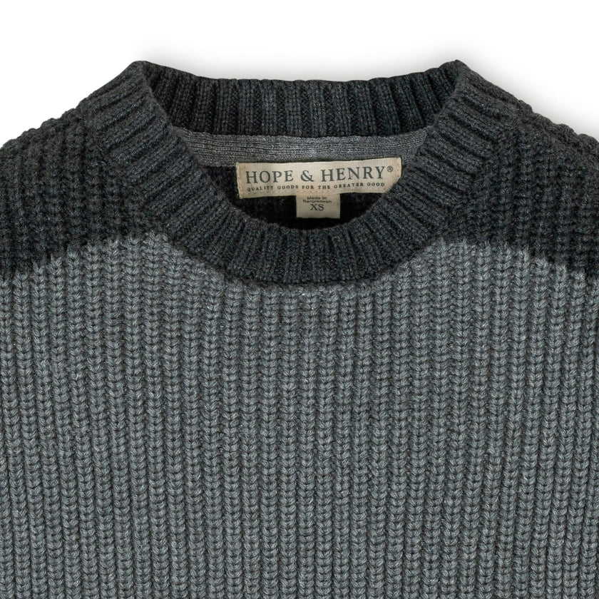 Organic Shoulder Detail Crew Neck Sweater