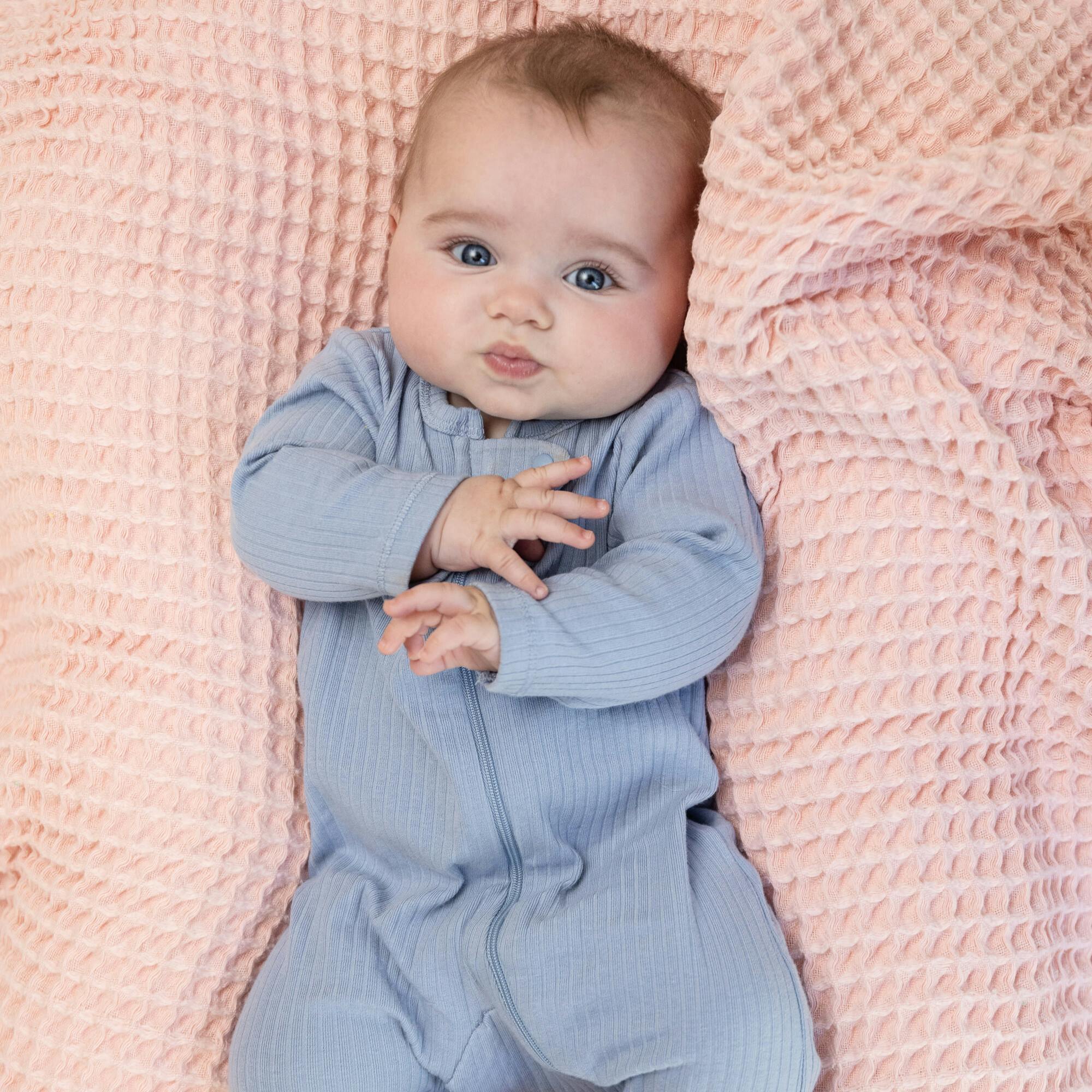 Waffle Baby Blanket Blush