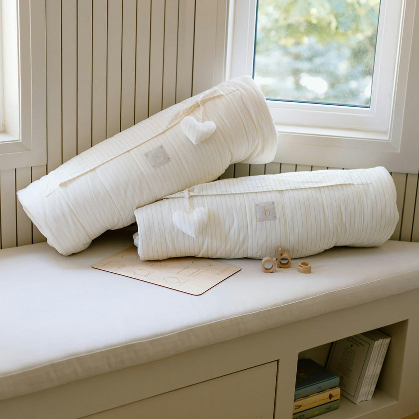 [NEW] XL Organic Nap Mat- Blue Stripe