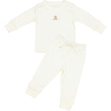 Pima Embroidered Pajama Set in Flower Bear