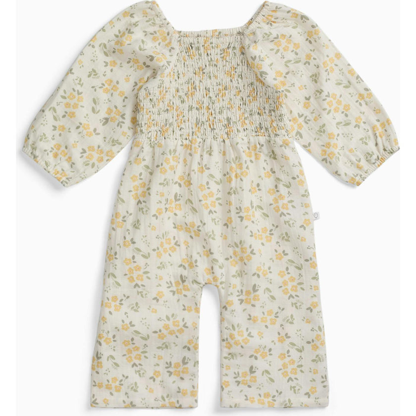 Floral Muslin Smocked Jumpsuit