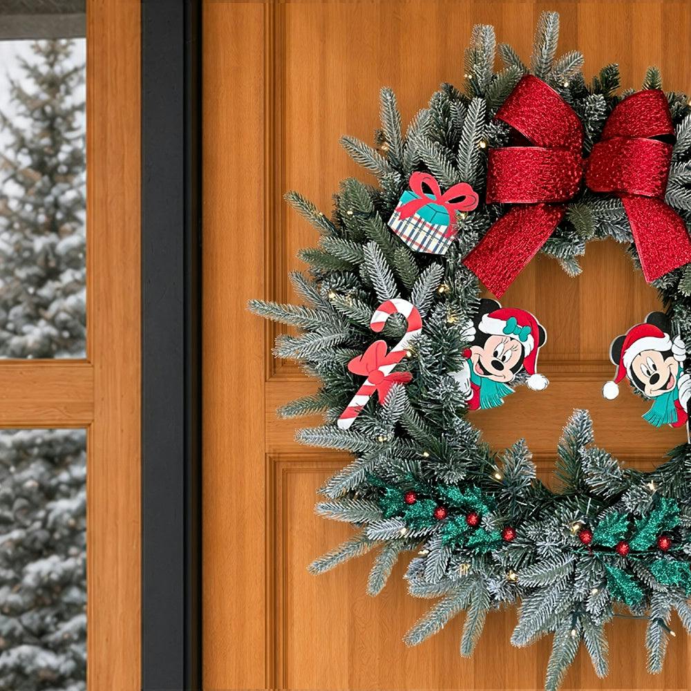 Disney® Seasons Greetings Mickey Mouse and Minnie Mouse Christmas Wreath Pre-Lit
