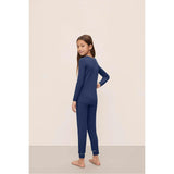 Kids TENCEL Modal Unisex Long PJ Set, Blue