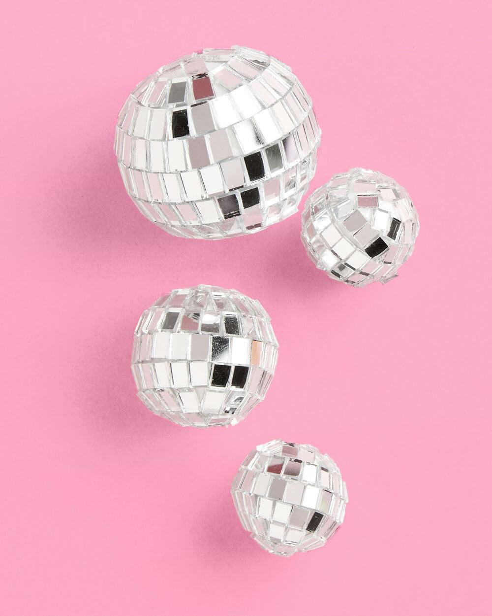 It's Disco, Baby! Topper - 4 disco ball cake toppers