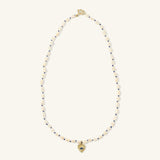 Heshi Pearl Necklace with Sapphire Heart