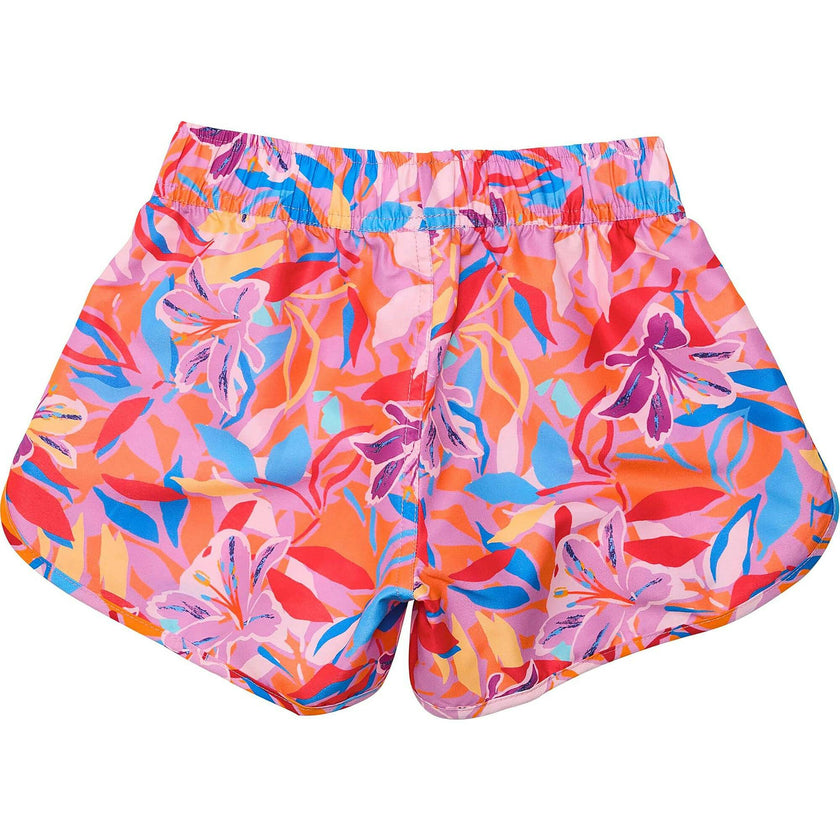Girls Sustainable Flat Front Side Cut Drawstring Board Shorts