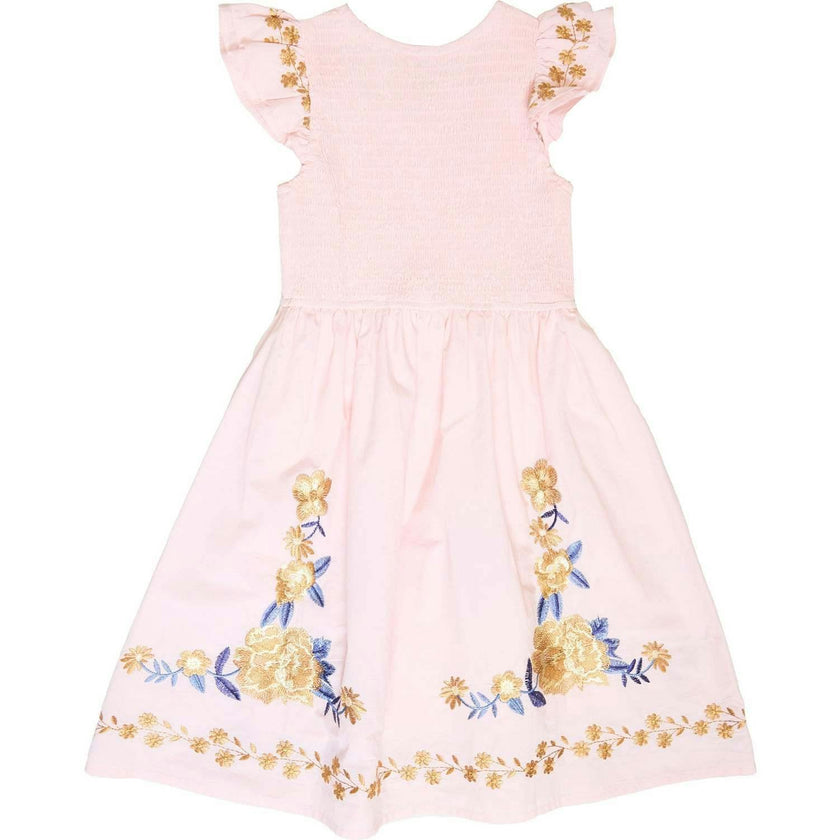 Mini Hattie Dress in Embroidered Spring Floral