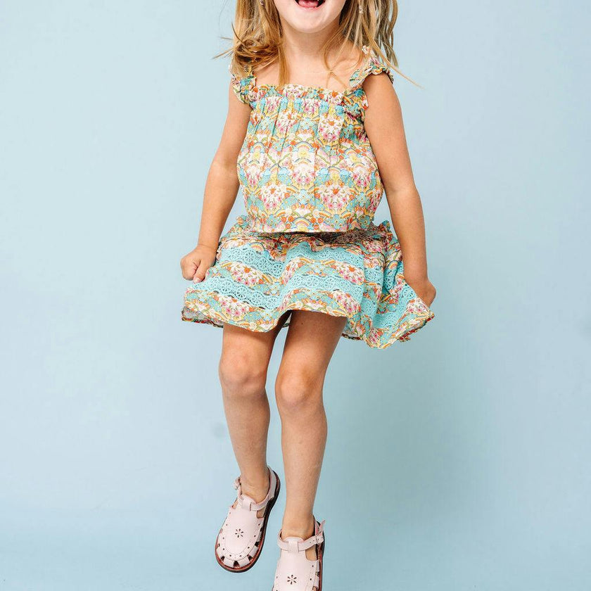 Happy Sun Print Laurie Blouse