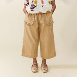 Girls Bailey Ruffle Pant - Khaki