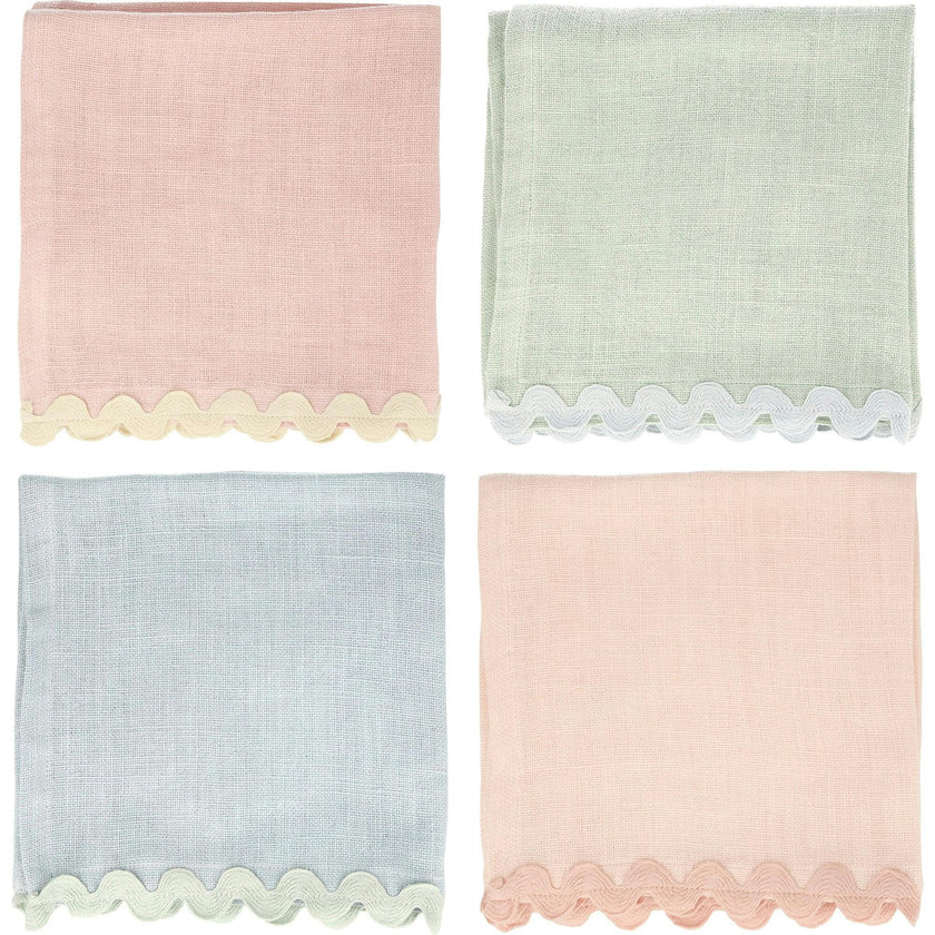 Pastel Ricrac Fabric Napkins