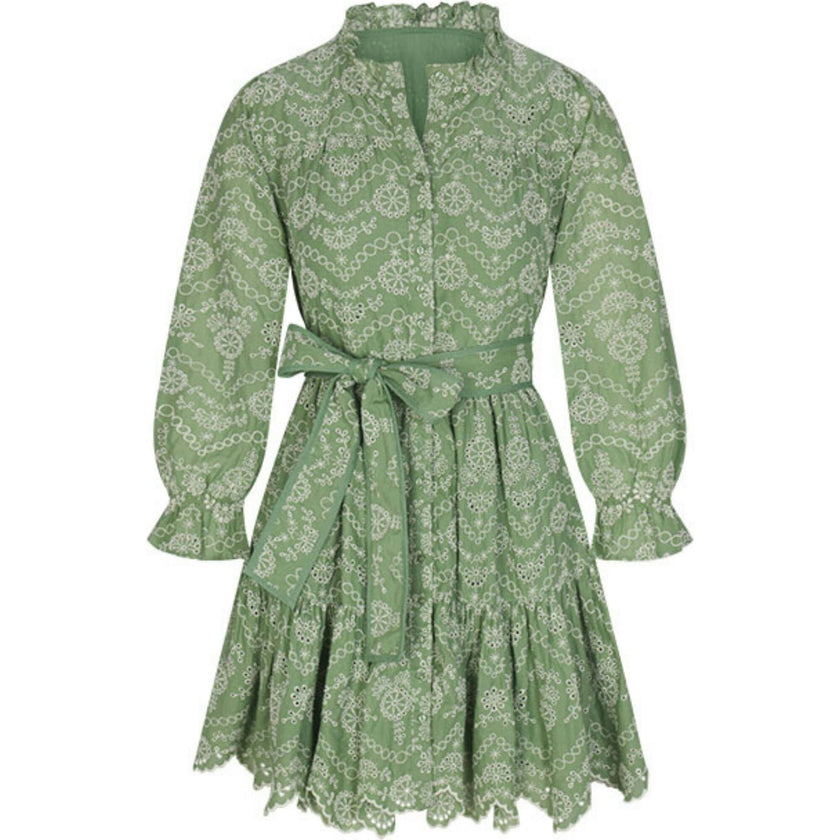 Jillian Dress in Mint Embroidery