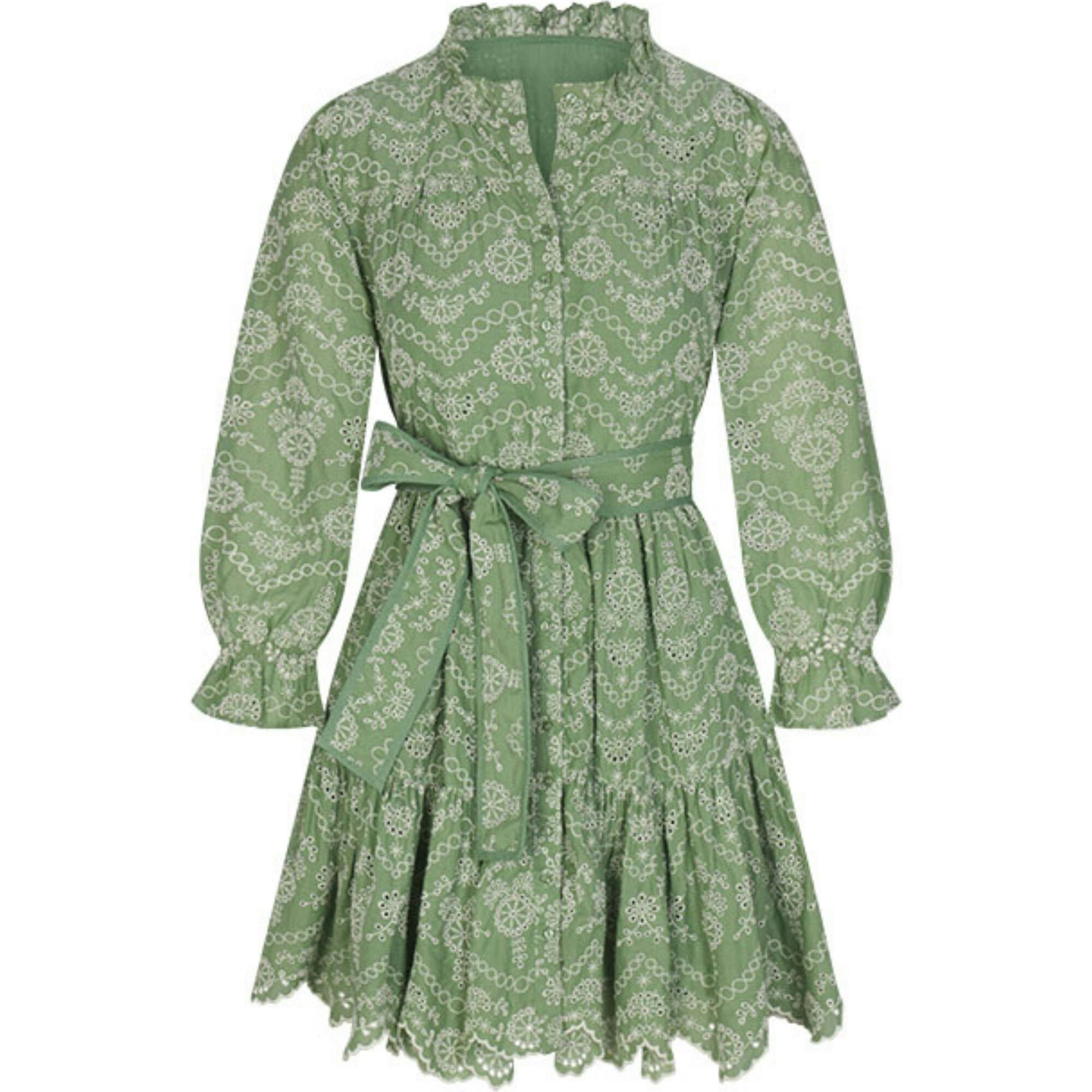 Jillian Dress in Mint Embroidery