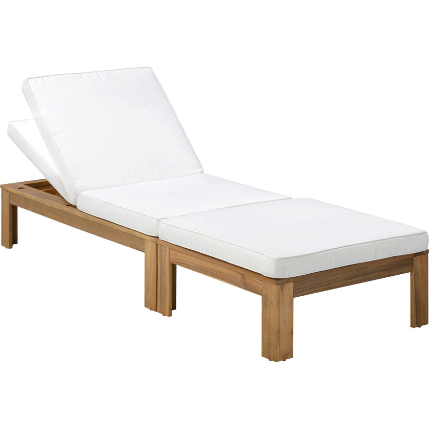 Teamson Home Acacia Modular Outdoor Sofa Set with Convertible Chaise Lounge